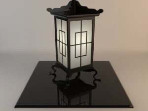 Japanse lamp 002 3D Model