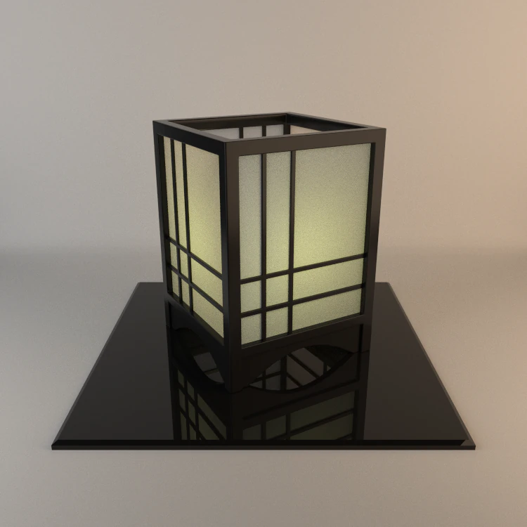japanese lamp 003 3D Model .c4d .max .obj .3ds .fbx .stl .blend 
