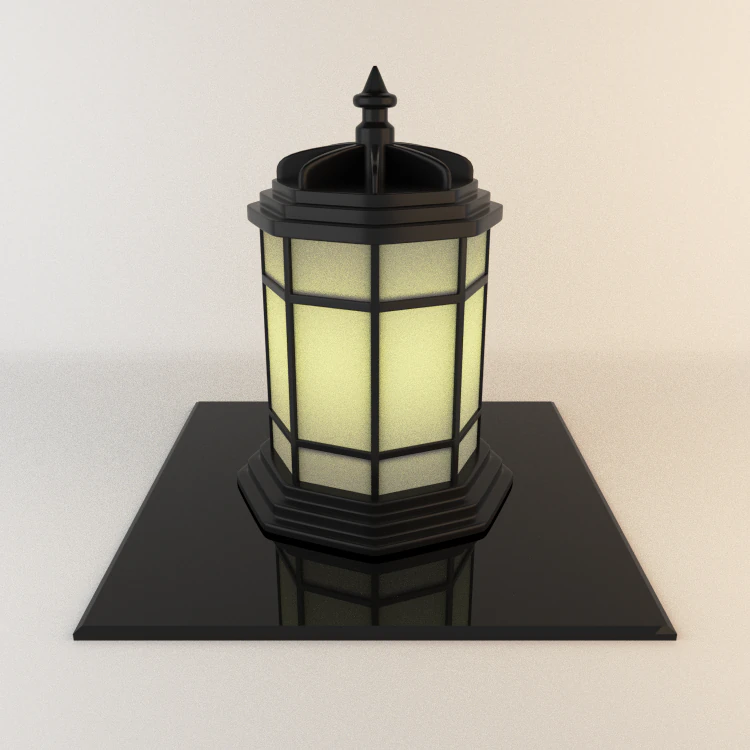 japanese lamp 004 3D Model .c4d .max .obj .3ds .fbx .stl .blend 