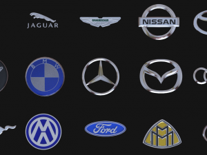 logos on cars 3D Model