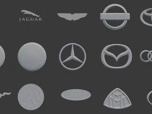 logos on cars 3D Model