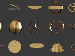 logos on cars 3D Model