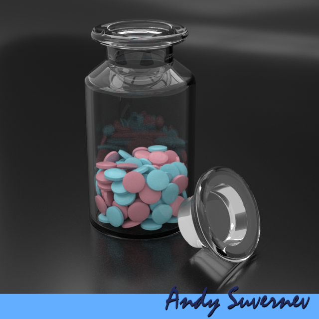 medicine bottle 3D 模型 .c4d .max .obj .3ds .fbx .stl .blend 
