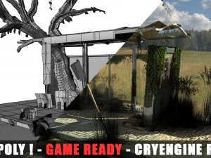 apocalyptic bus stop 3D Model