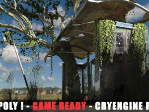 apocalyptic bus stop Modelo 3D