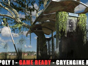 apocalyptic bus stop 3D Model