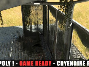 apocalyptic bus stop Modelo 3D
