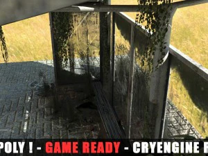apocalyptic bus stop 3D Model