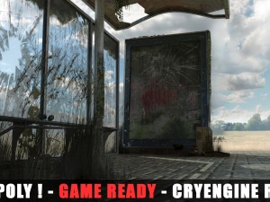 apocalyptic bus stop Modelo 3D