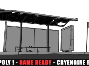 apocalyptic bus stop Modelo 3D