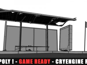 apocalyptic bus stop 3D Model