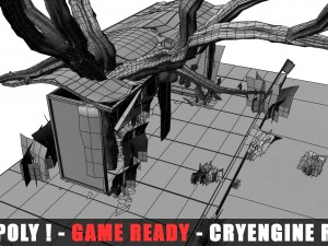 apocalyptic bus stop 3D Model