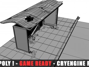 apocalyptic bus stop Modelo 3D