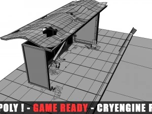 apocalyptic bus stop 3D Model