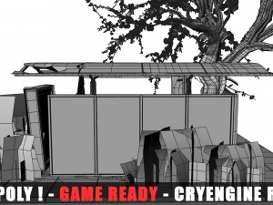 apocalyptic bus stop Modelo 3D