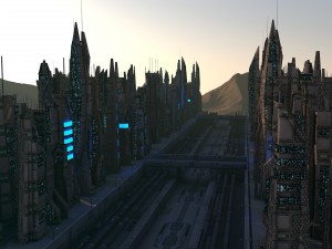 sci fi futuristic city package 3D Model