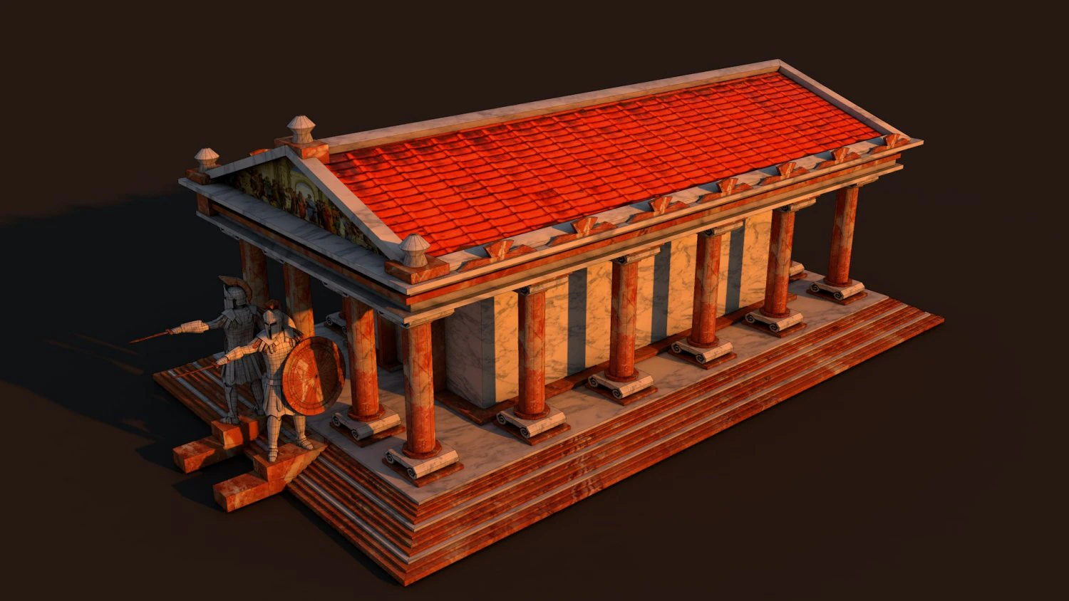 ancient temple rome 3D Model .c4d .max .obj .3ds .fbx .stl .blend 