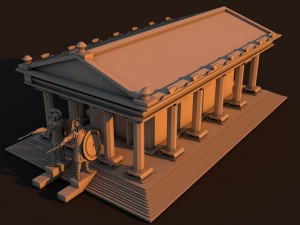 ancient temple rome Modello 3D