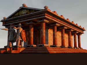 ancient temple rome Modello 3D
