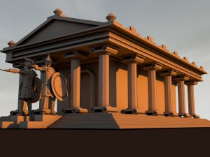 ancient temple rome Modello 3D