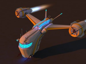 spaceship package 3Dモデル