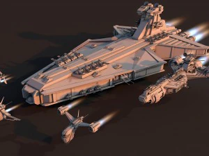 spaceship package 3D Model