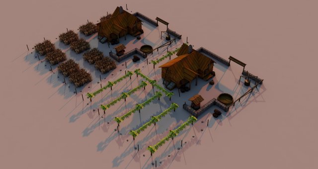 farm rome 3D Model .c4d .max .obj .3ds .fbx .stl .blend 