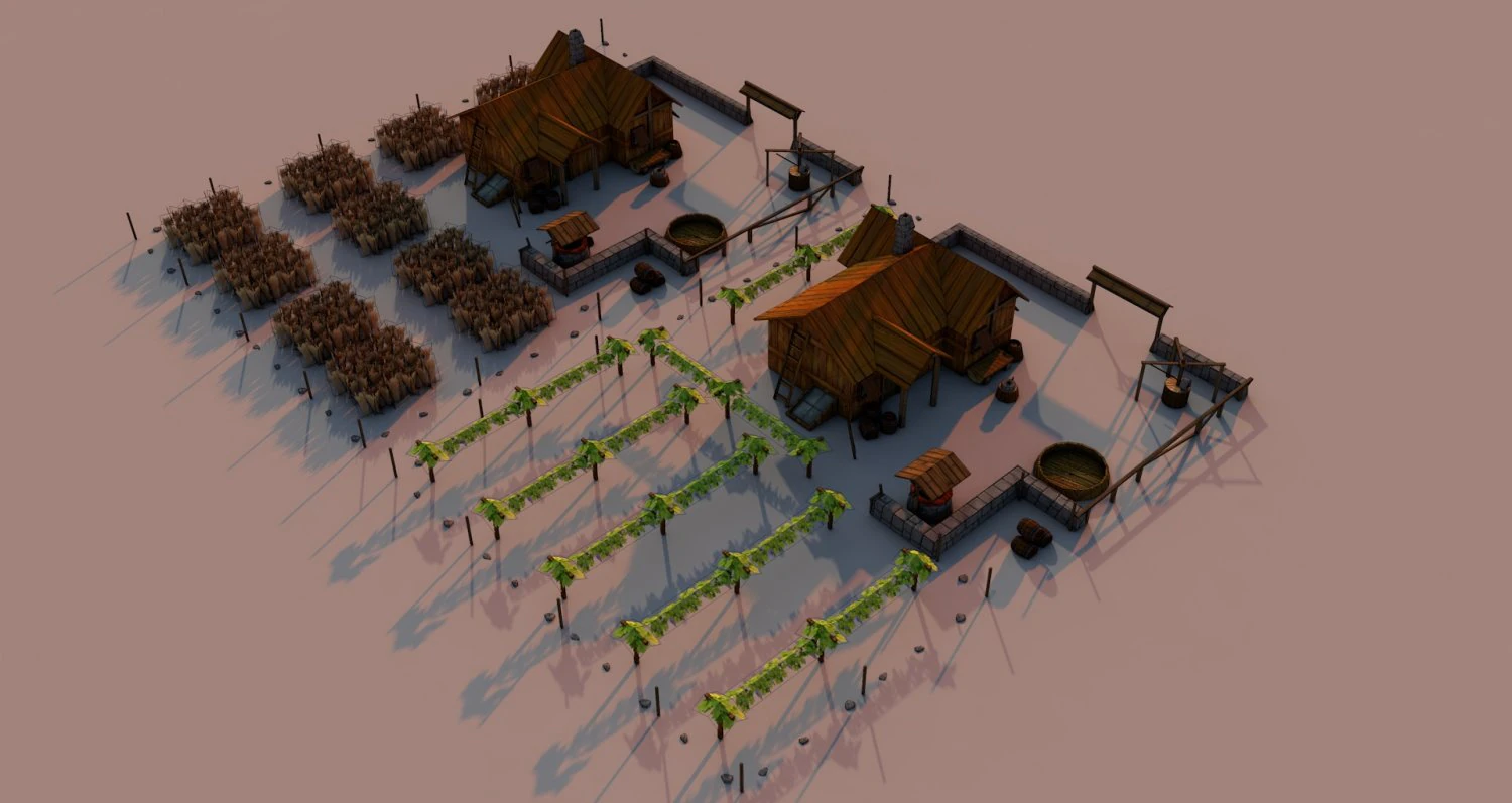 farm rome 3D Model .c4d .max .obj .3ds .fbx .stl .blend 
