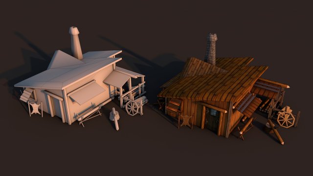 woodcutter house rome 3D Model .c4d .max .obj .3ds .fbx .stl .blend 