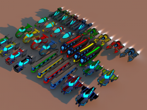 cartoon car package 3Dモデル