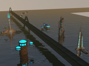 sici-fi city package 3D Model