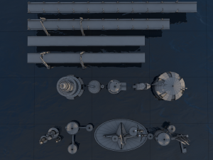 sici-fi city package 3D 模型