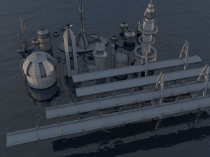 sici-fi city package 3D 模型