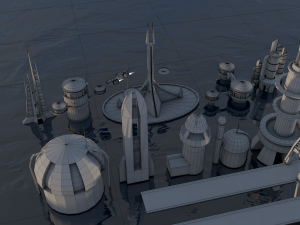 sici-fi city package 3D 模型