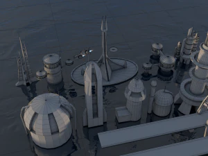 sici-fi city package 3D Model