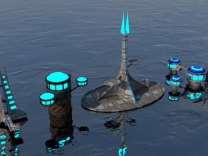 sici-fi city package 3D 模型