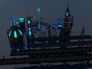 sici-fi city package 3D 模型