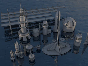 sici-fi city package 3D Model