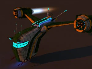 космічний корабель 2 3D Модель