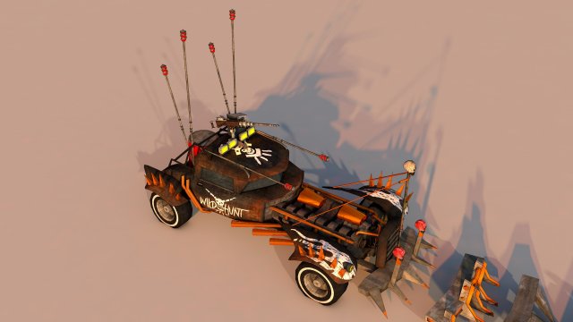 battle car 1 Modello 3D .c4d .max .obj .3ds .fbx .stl .blend 
