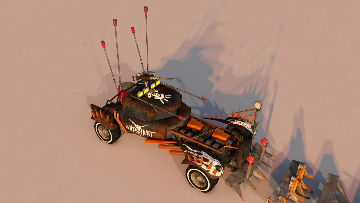battle car 1 3D Model .c4d .max .obj .3ds .fbx .stl .blend 