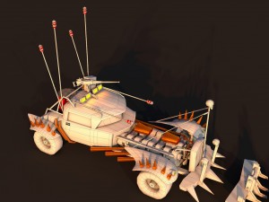 battle car 1 Modello 3D