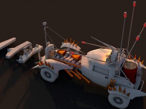 battle car 1 Modello 3D