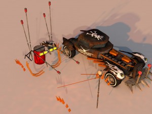 battle car 1 Modello 3D