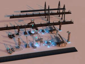 sici-fi city package 2 3D Model