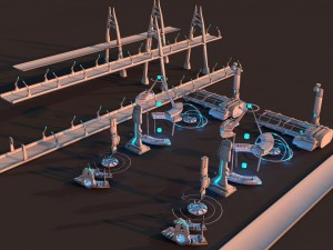 sici-fi city package 2 3D Model