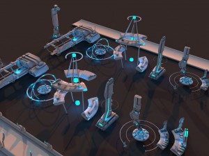 sici-fi city package 2 3D Model