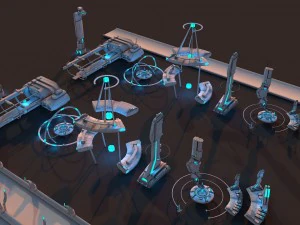 sici-fi city package 2 3D Model