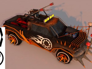 battle car 3 3D Model