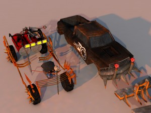 battle car 3 Modello 3D